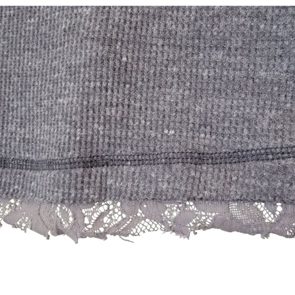 We The Free CABIN IN THE WOODS Thermal Nordic Lace Knit Boho Shirt Top Women's M - Picture 5 of 8